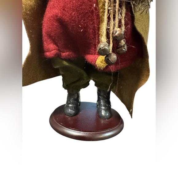 Vintage Saint Nick Santa Clause Table Decoration Felt Hand Painted Face 16" - Picture 5 of 10